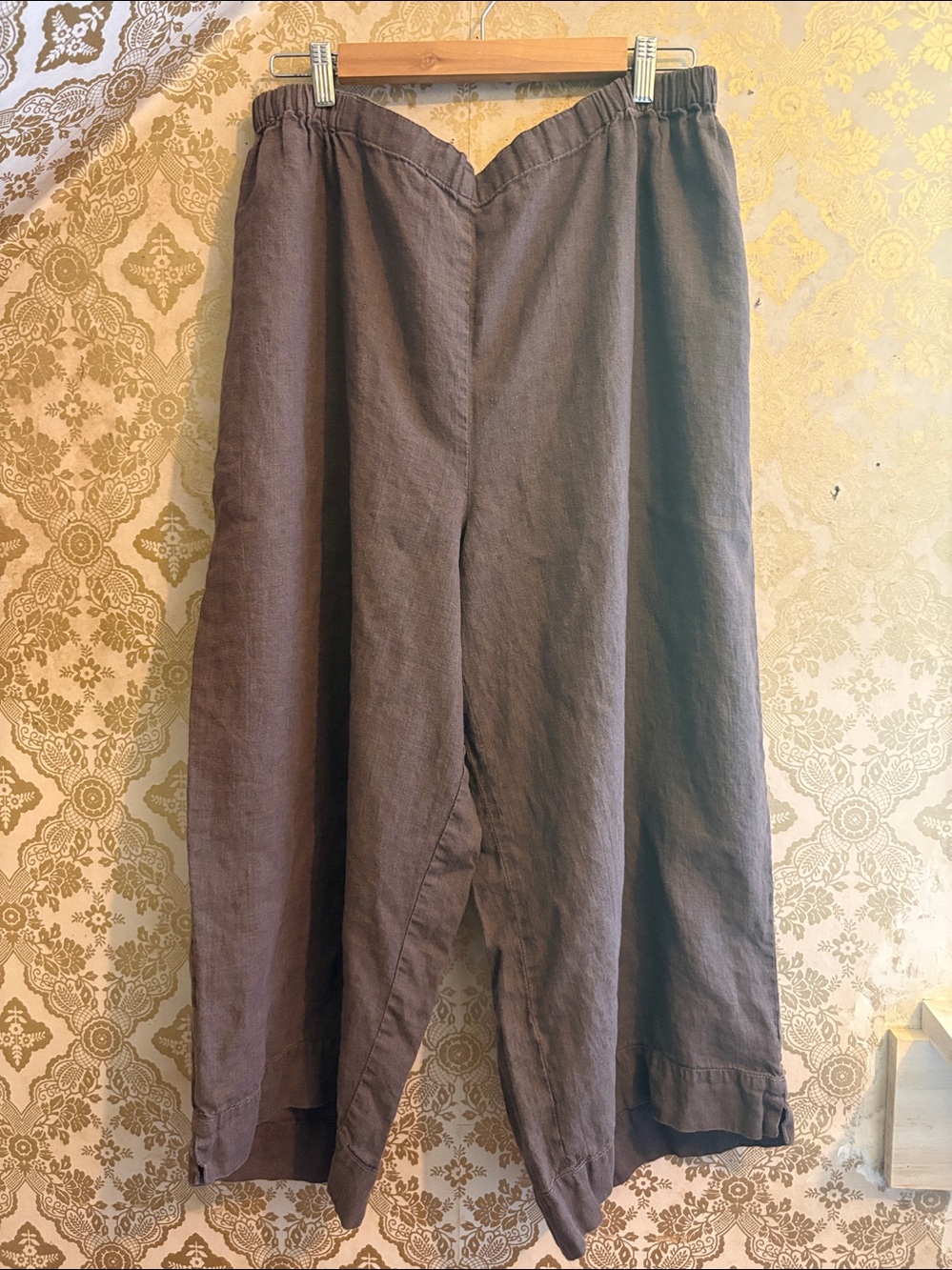 Flax Brown Linen culottes